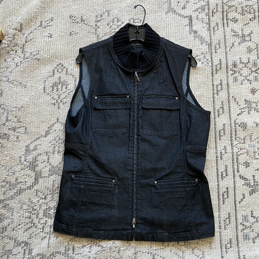 Elie Tahari Black denim vest